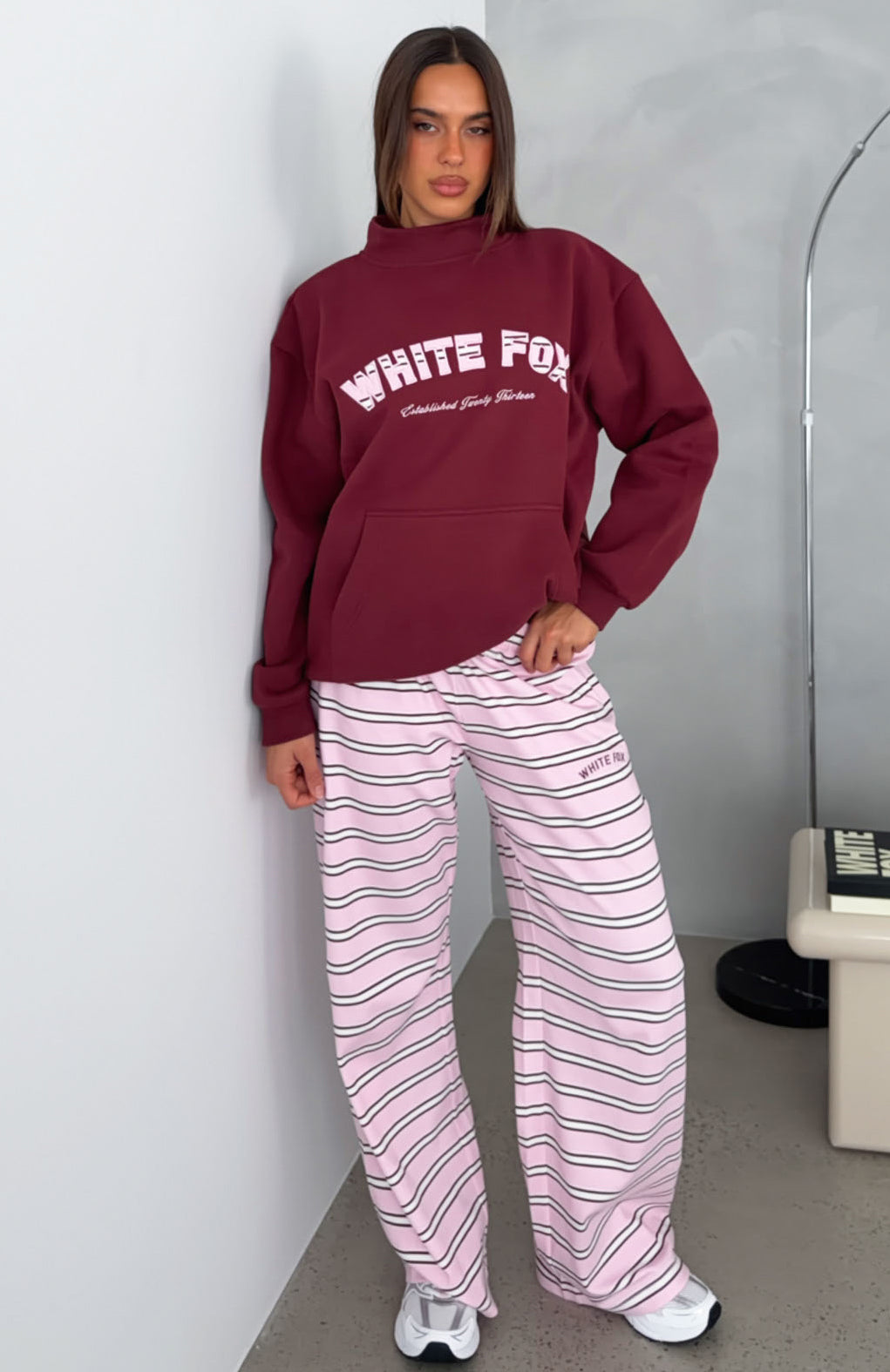 Be Good To Me Track Pants Pink Stripe