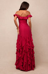 Beach Club Please Maxi Dress Fuchsia