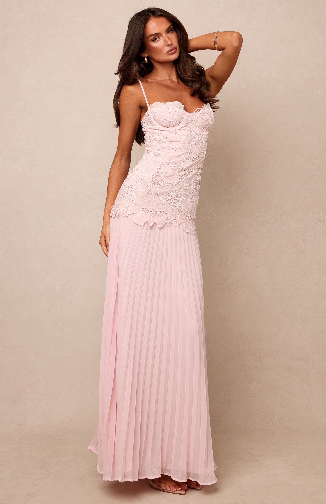 Borrowed Heart Maxi Dress Baby Pink