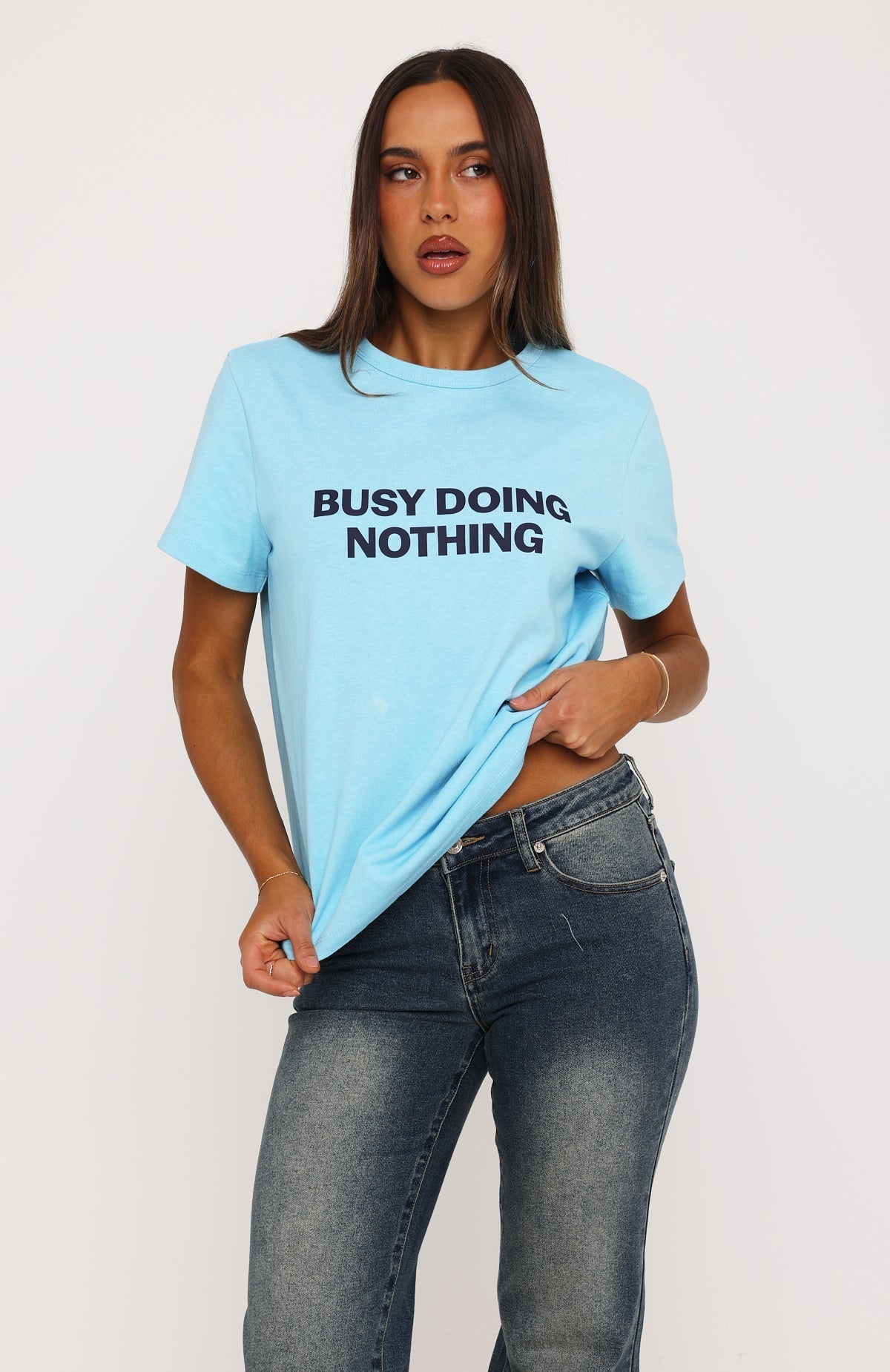 Busy Doing Nothing Tee Blue