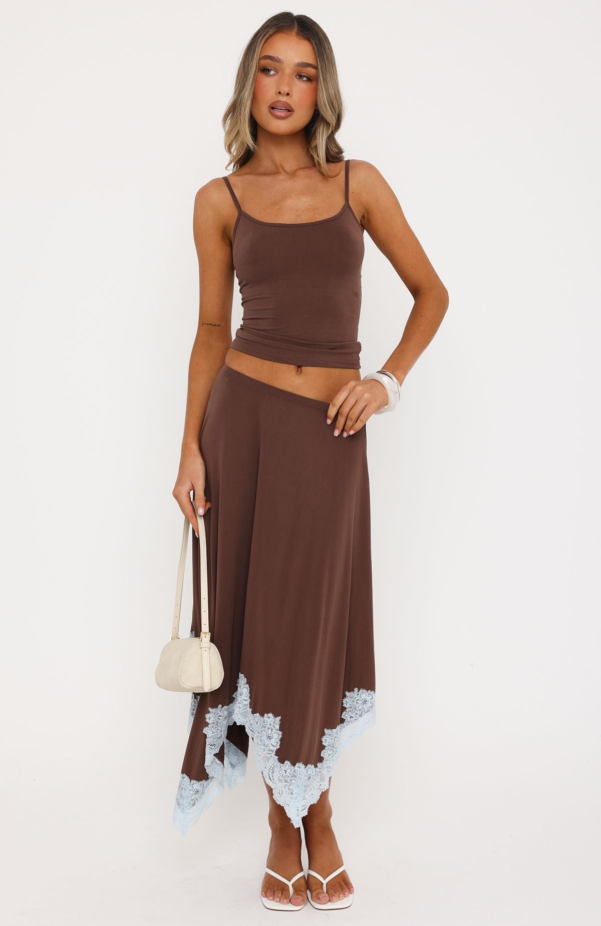 Bless Your Soul Midi Skirt Mocha