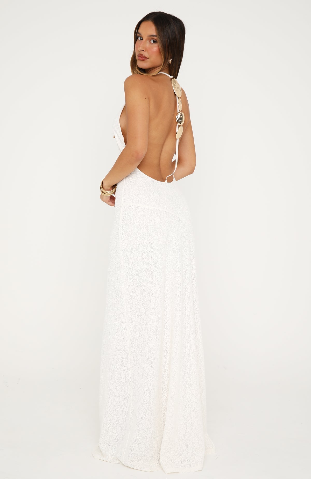 Bare Elegance Maxi Dress Off White